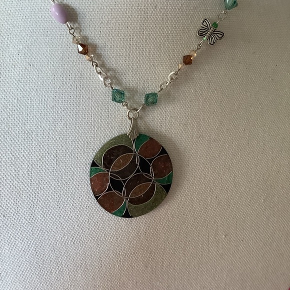 Vintage Y2K Butterfly Clip On Earrings& Handmade Gorgeous Necklace - Picture 4 of 15